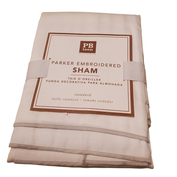 Pottery Barn Teen Parker Embroidered Sham - Picture 1 of 4